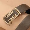 Men's New Versatile Leather Belt Fashionable Simple Leather Automatic Buckle Business Casual Jeans Belt