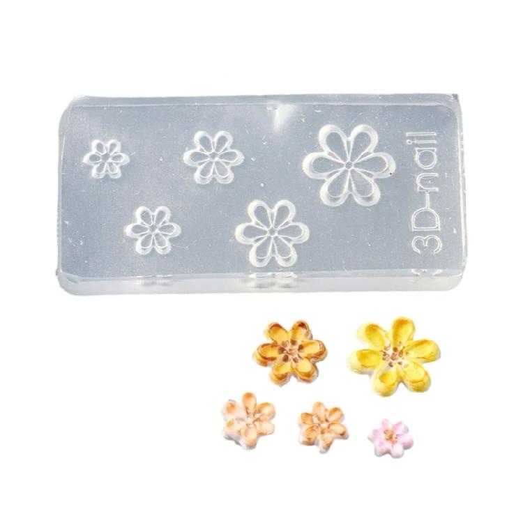 Силиконовые формы для нейл-арта, формы с цветами, трафареты для маникюра, цветочные украшения для нейл-арта