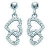 [I9777] - Silver 'Love' Silver Earrings (rhodium-plated) - 18x7 Mm