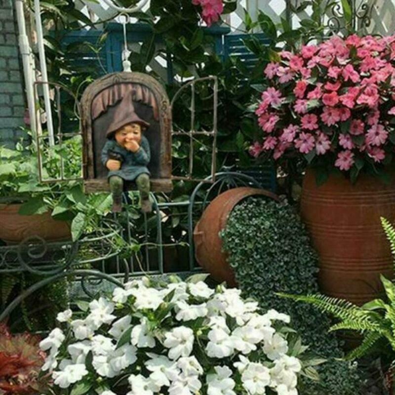 Непослушный садовый гном, статуя эльфа за дверью, обниматель деревьев, домашний декор для двора