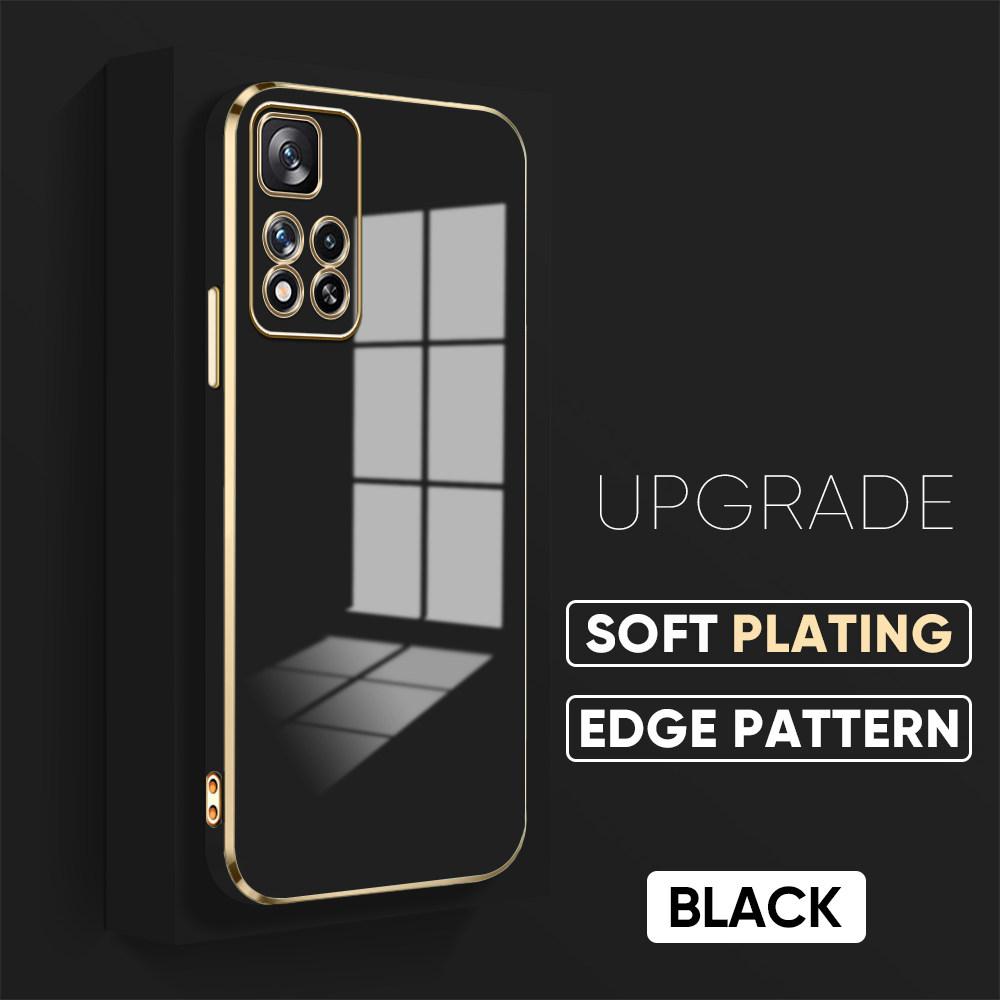 For Redmi Note 13 Pro 12 Pro 12S 11 Pro 11S 10S OPPO A38 A77s A96 Realme C33 C65 OnePlus Solid Color Soft Plating TPU Full Lens Protect Phone Casing