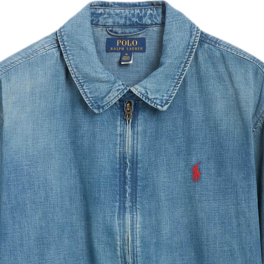 Polo Ralph Lauren Куртка джинсовая на молнии с длинным рукавом и логотипом Мужские куртки Синий 710956619-001