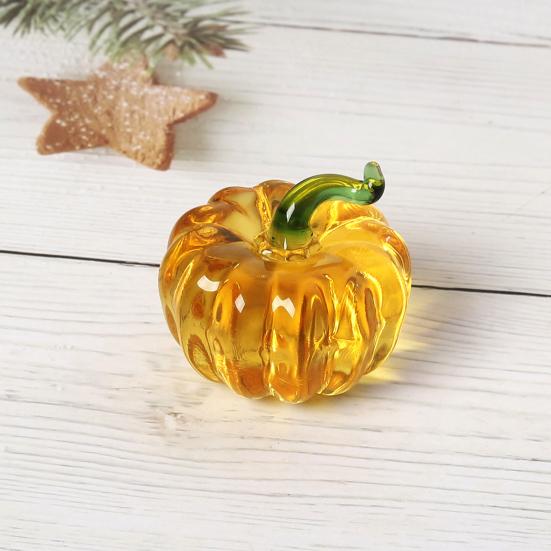 Faux Crystal Fruit Figurine Clear Glass Strawberry Pineapple Persimmon Lemon Banana Statue Sculpture Paperweight Desktop Decoration Ornament