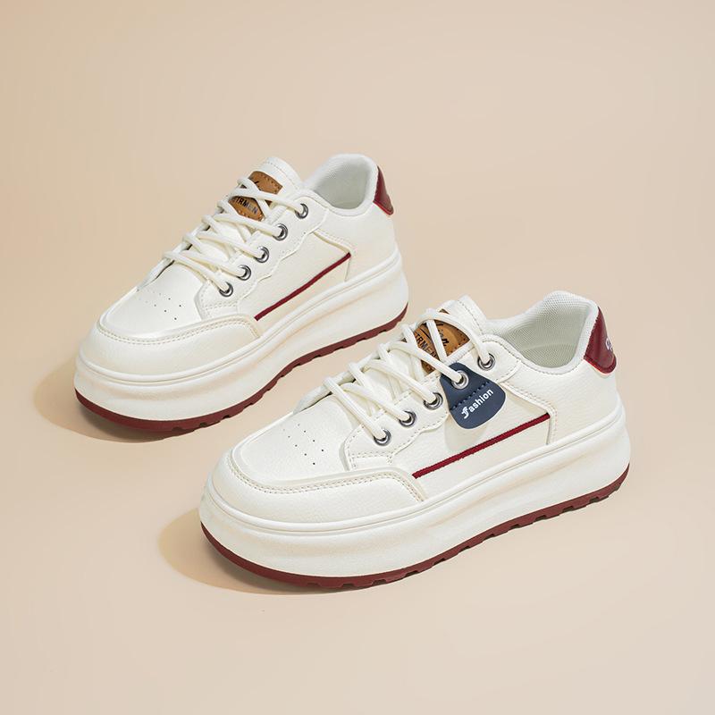 2025 весна женская обувь новые дышащие маленькие белые туфли детские универсальные туфли корейская версия платформа спортивная обувь для отдыха на доске обувь женская