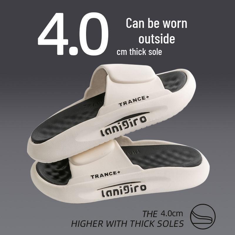 Men's Korean Style Sports Slippers: Summer Outdoor, Non-Slip Thick Sole Sandals for Home and Indoor Use