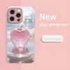 Изысканный розовый кристальный чехол-яблоко для iPhone 17 Pro Max, чехол со встроенным стеклом для iPhone 17 16 15 14 13 12 pm Pro Plus