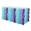 Blue Tulle Table Cover Tableware for Baby Shower Wedding Party Decor