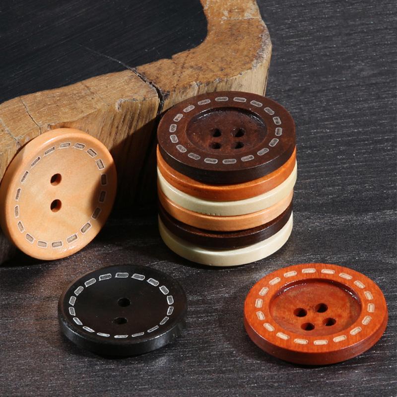 Solid Wood Clothes Buttons Men'S And Women'S Shirts Sweaters Jackets Button Accessories Children'S Coats Trench Coats Cardigan Wood Buttons