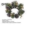 Christmas Candle Ring Artificial Pine Needle Pinecone Berries Garland Rustic Festive Candle Wreath for Home Table Centerpiece Decor