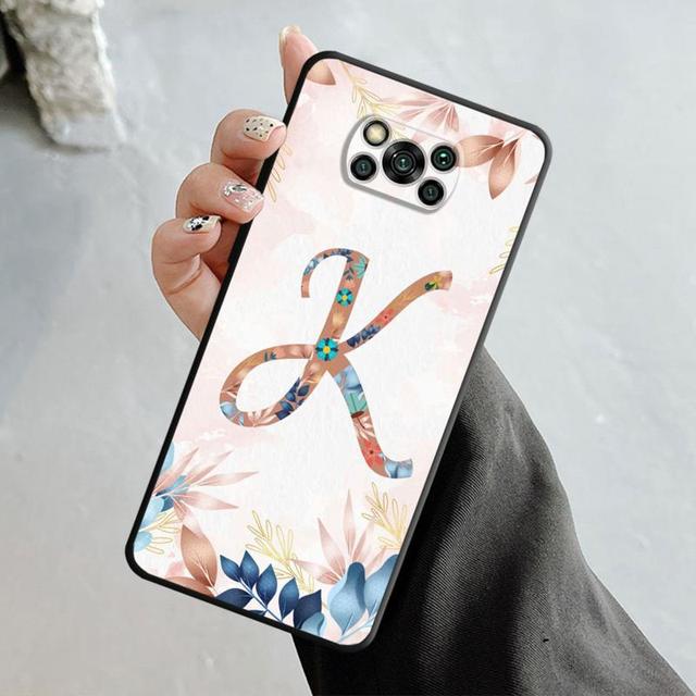 Цветочный узор в виде листьев и букв для Xiaomi Poco X3 Nfc X4pro X5 M3 для Mi 12 13 11 10 10t 8 Note10 Lite 11ultra 11t Pro F1 чехол