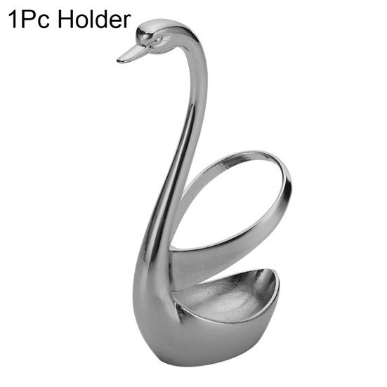 Talos 1/7 шт. из нержавеющей стали в форме лебедя, держатель для хранения посуды, вилка, ложка, столовые приборы
