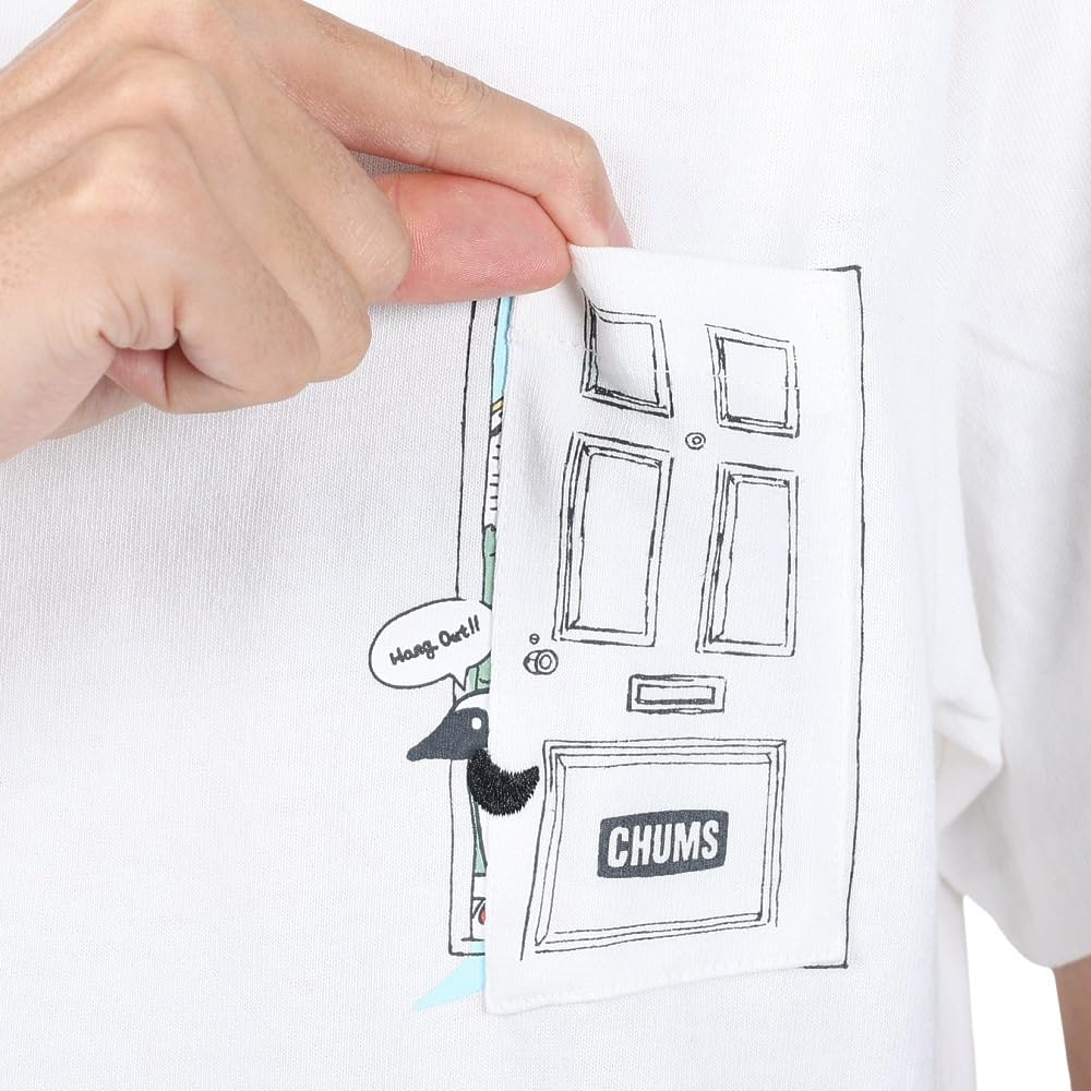 CHUMS Go Outdoor Карманная белая футболка Футболка Мужская
