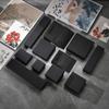 In-Stock Black Kraft Paper Jewelry Gift Box for Bracelets, Necklaces, Pendants, Rings, Earrings