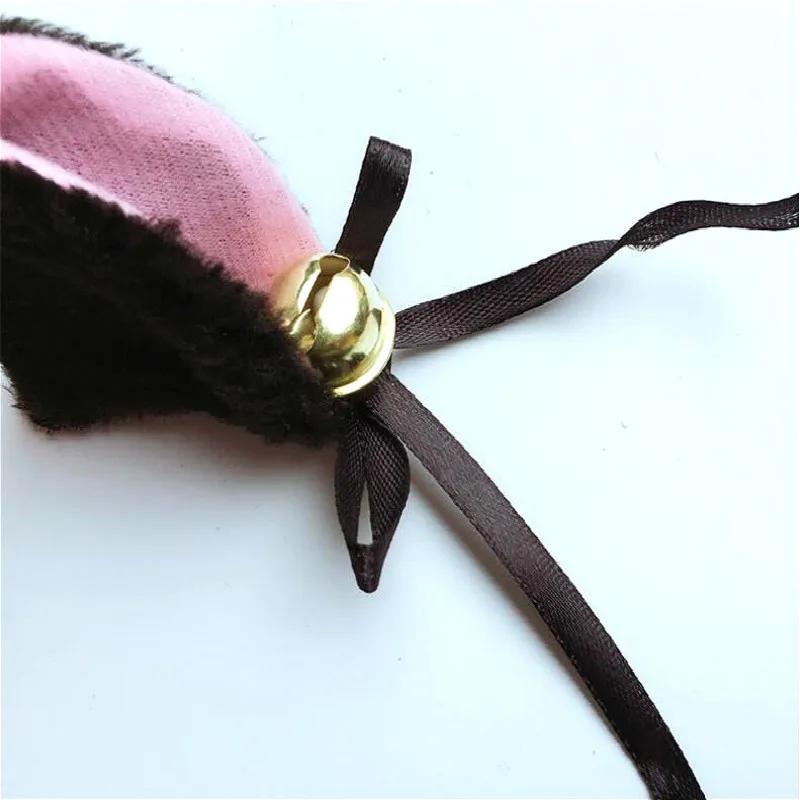 1 пара милых кошачьих ушек с колокольчиками, заколка для волос женская для косплея, аниме-костюма, Хэллоуина, вечеринки по случаю дня рождения, модные аксессуары для волос для девочек