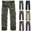 Мужские модные повседневные хлопковые длинные брюки-карго с несколькими карманами для работы на открытом воздухе