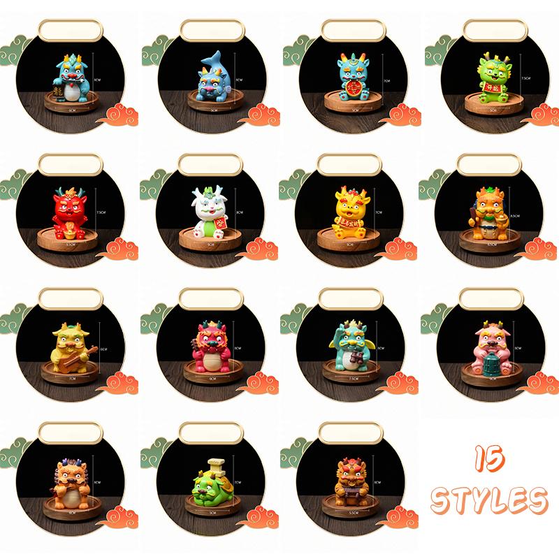 Year Of The Dragon Zodiac Mascot Ornaments Chinese Dragon Figurine Home Decor Mini Dragon Statue Resin Chinese Dragon Crafts