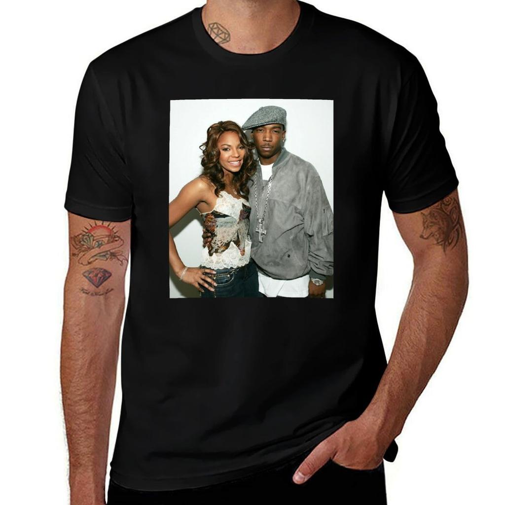 Ja Rule and Ashanti TShirt No Iron Casual Short Sleeve Top