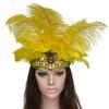 Women Sequins Rhinestone Feather Headband Show Halloween Dancing Party Headpiece