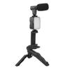 Smartphone Video Vlog Kit LED Fill Light Tripod Microphone Comtroller Noise Reduction for Phone Camera Computer