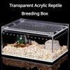 Reptile Habitat Feeding Box Clear Acrylic Leakproof Cage Spider Lizard Scorpion Habitat Insect Feeding Box
