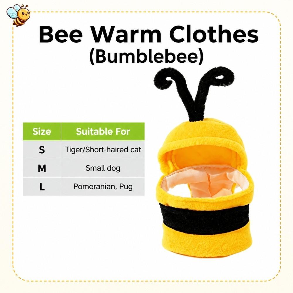 Universal Bird Warm Clothes Cold-resistant Bird Outfit Gifts Bee Style Parrot Costume Cockatiel