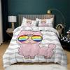 Cute Sheep Duvet Cover Cartoon Animals Bedding Set King Twin For Kids Boys Girls Kawaii Room Decor Microfiber Comforter Cover