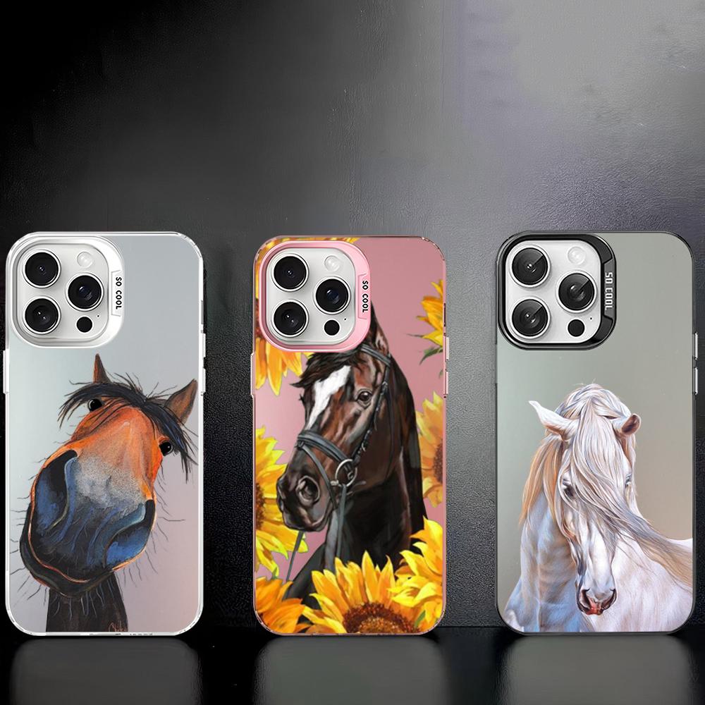 Фридрих Великий красивый конь Чехол для телефона для iPhone 16 15 14 13 12 11 Pro Max X XR XSMAX 8 7 Plus Матовый противоударный задний чехол