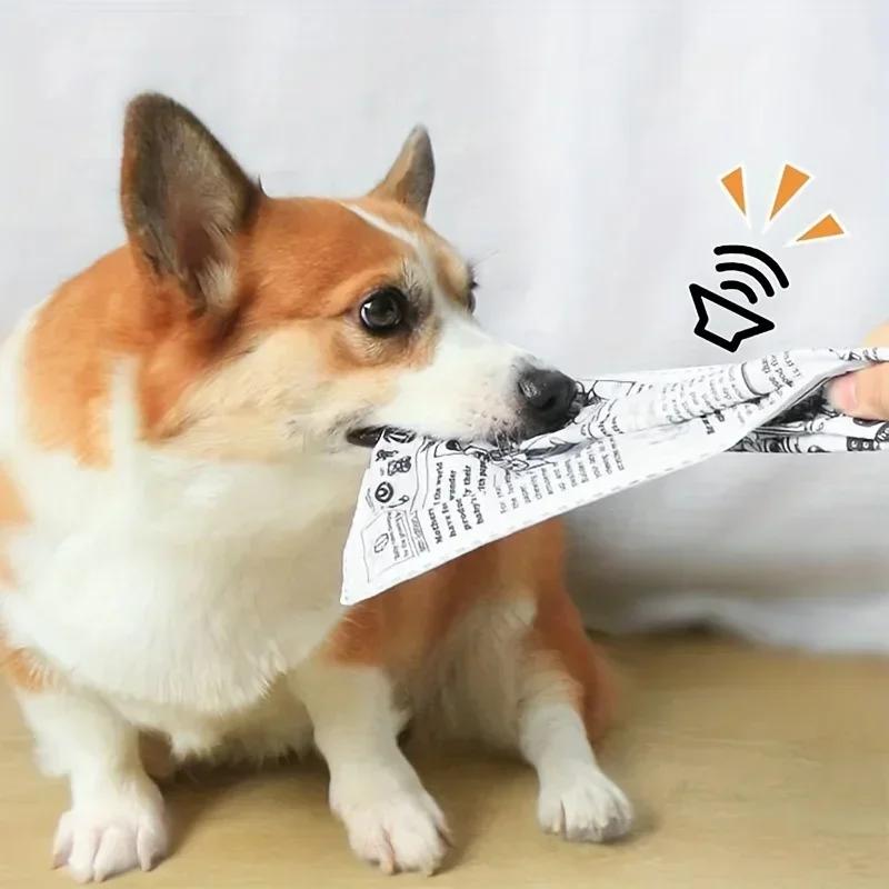 Simulated Squeaky Dog Toys Newspaper Shaped Pet Chew Toys For Small Breeds And Puppies Interactive Pet Dog Sound Toy