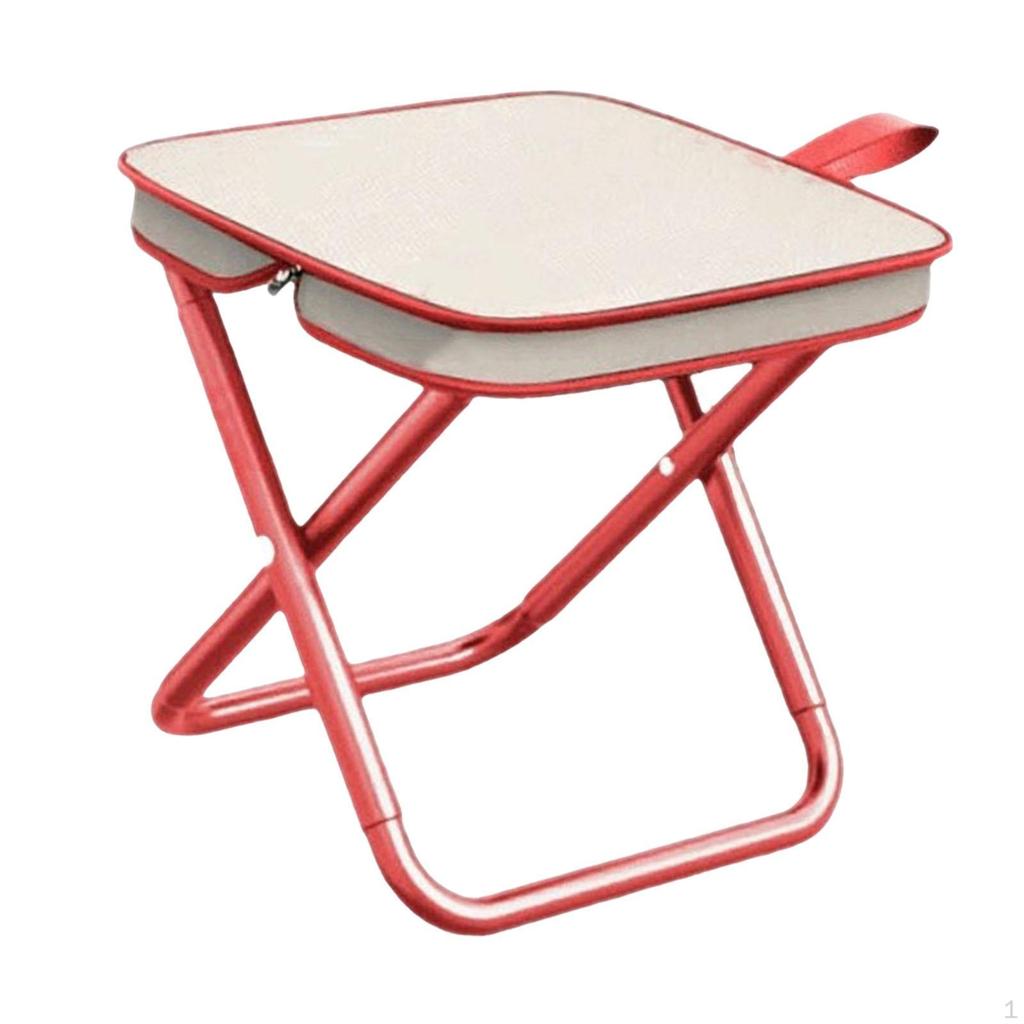 Кемпинговый табурет для рыбалки, каркас из углеродистой стали, небольшой складной стул, портативный для пикника