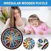 (H0826)Zodiac Wooden Puzzle Unique Shape Pieces Animal for Adults and Kids 136pcs
