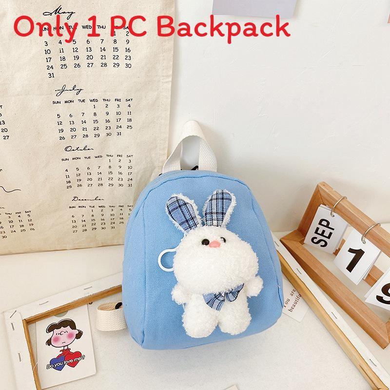 Pattern Rabbit Plush Childrens Backpack Outdoor Cartoon Mini Bag Storage