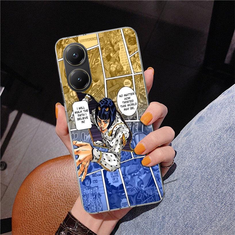 JoJo Adventure Bruno Buccellati Phone Case For Xiaomi Poco X7 X6 X5 Pro F7 Ultra Redmi 15C 15 13C 13 12C 12 10 10A 10C 9 9A 9C 9