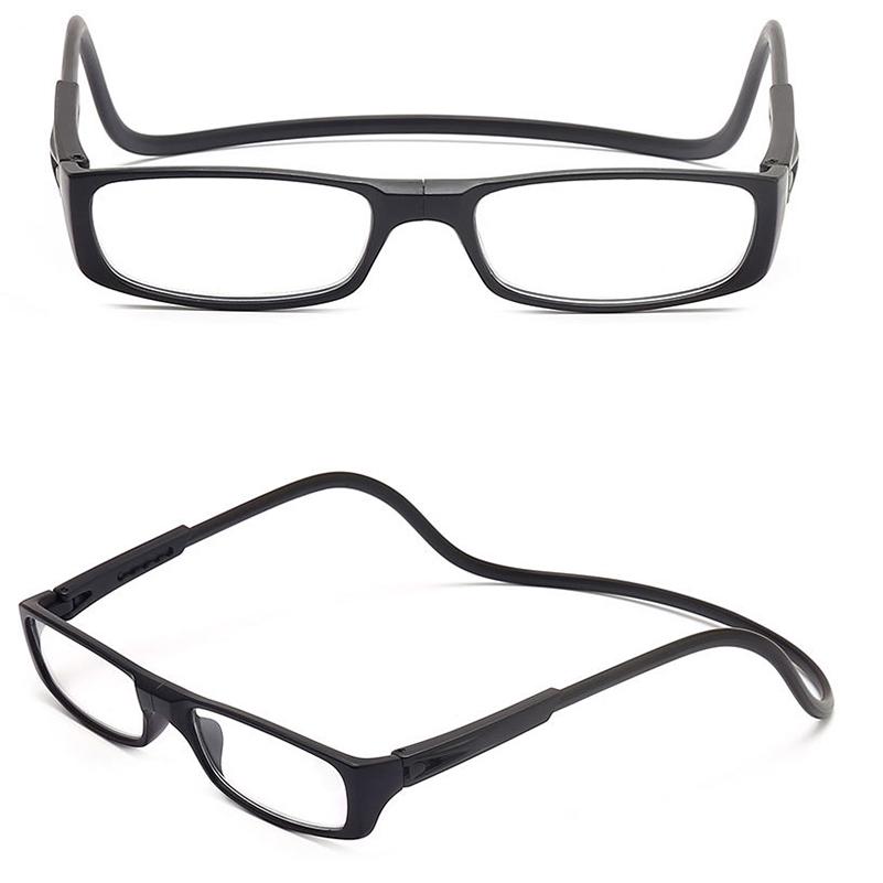 1pc Reading Glasses Portable For Parents Seniors Anti-lost Presbyopic Glasses Unisex Hanging Neck Magnet Adjustable Unique