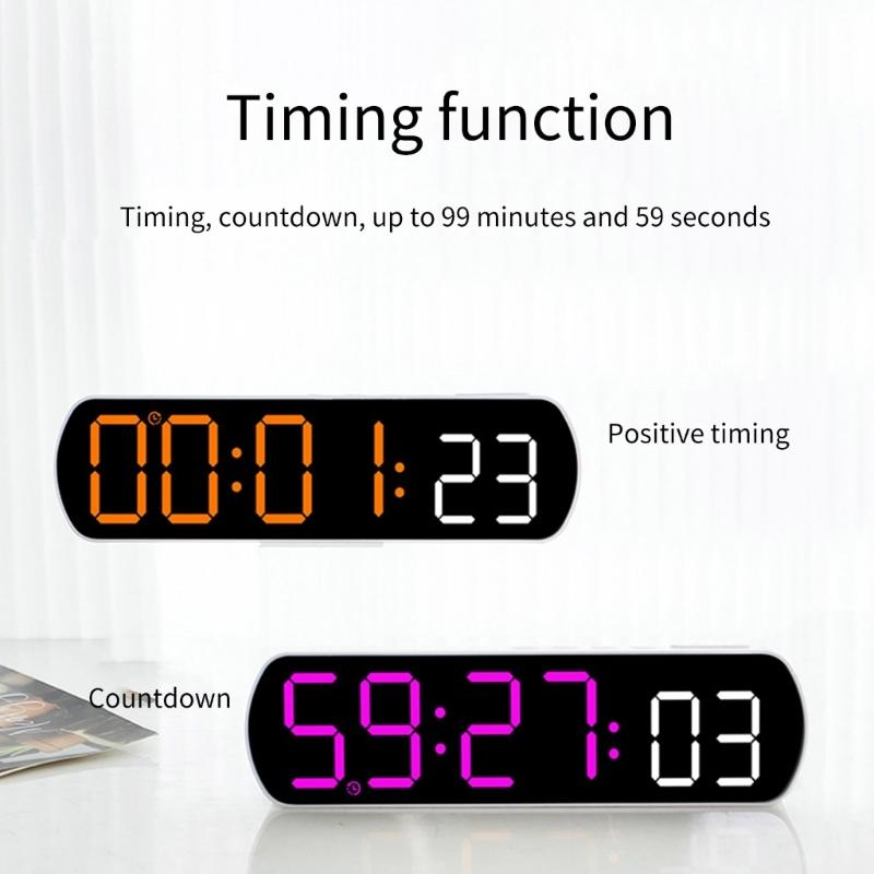 Многофункциональный цифровой будильник со светодиодным дисплеем, секундомером, датой, температурой, обратным отсчетом, настольные часы для спальни