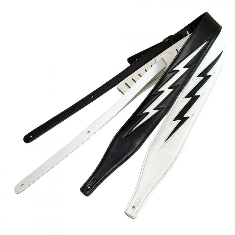 High Quality Leather Guitar Strap Lightning Design Adjustable Belt for Acoustic Electric Bass Strap Guitar Accessories