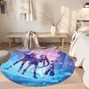 K-pop Round Area Rug Suitable for Foyer Dormitory Playrooms Dining Room Antislip Round Carpet Office home decor Best for Christmas