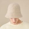 Wool Fisherman Hat Men's Autumn and Winter New Versatile Warm Woolen Hat Bucket Hat Showing Face Small Knitted Basin Hat