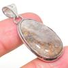 Natural Fossil Coral Gemstone Handmade 925 Sterling Silver Pendant 1.73" l8G11