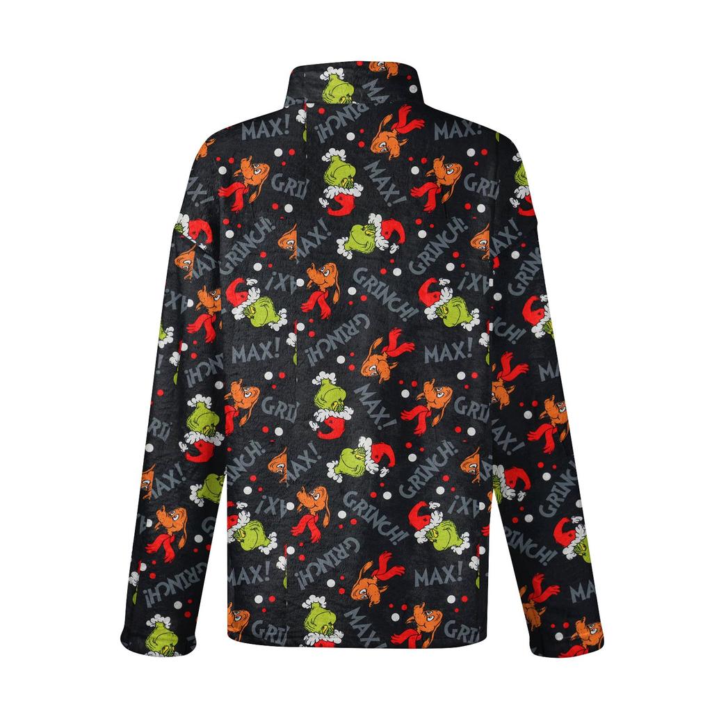 Женский пуловер с воротником-стойкой, топ с длинным рукавом, принт к Рождеству, спортивный топ