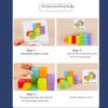 3D Children's Cube Building Blocks Puzzle for Spatial Thinking and Math Skills Training
