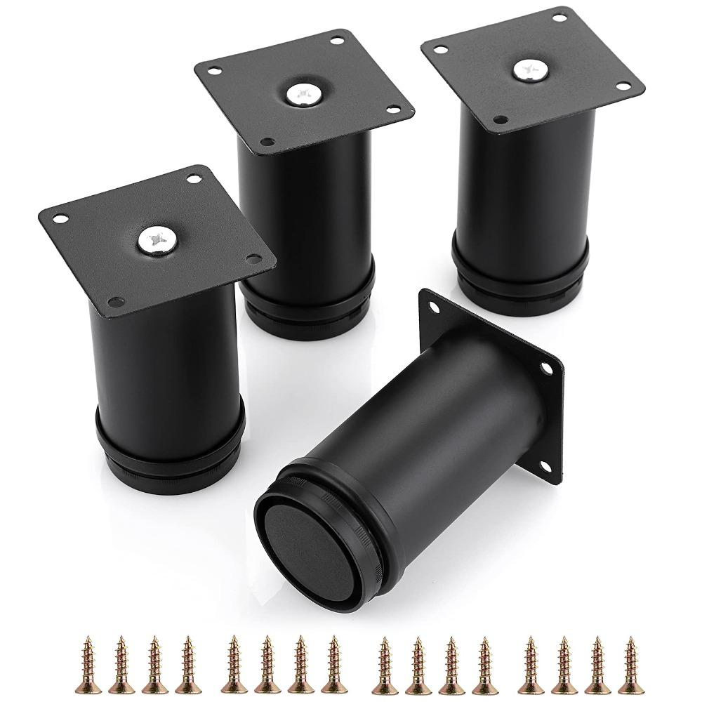 4-дюймовые ножки для мебели, черные, удлинители ножек для стола, прочная мебель, сменные ножки для дивана