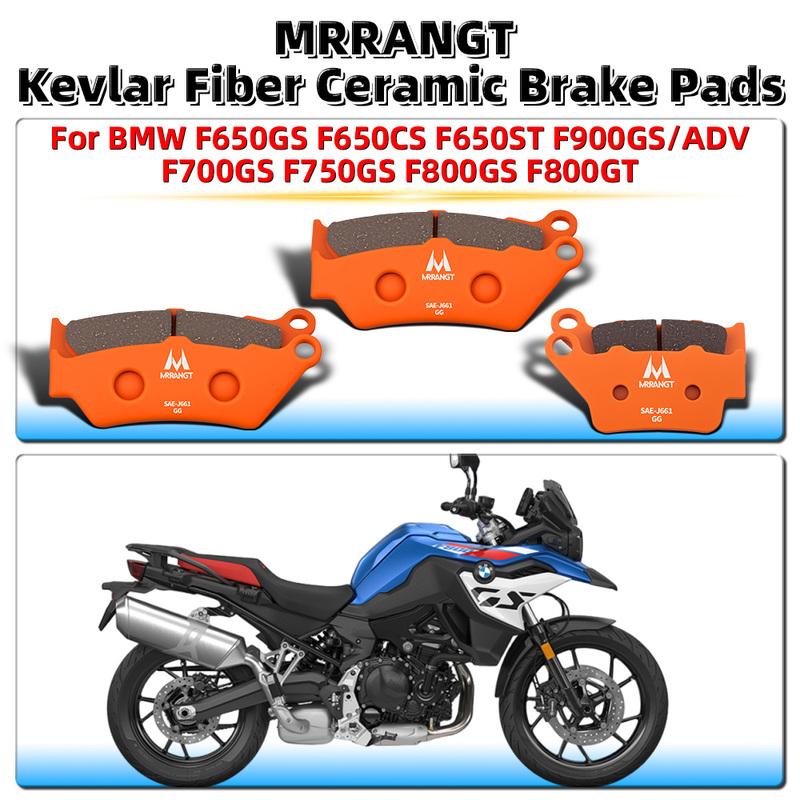 MRRANGT Motorcycle Front Rear Ceramic Brake Pads Low Dust Set For F650GS F650CS F650ST F900GS/ADV F700GS F750GS F800GS F800GT