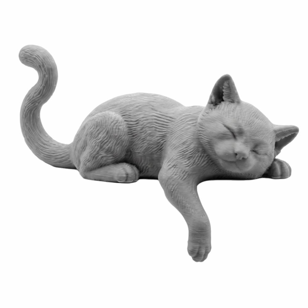 Cute Sleeping Cat Ornament 3D Printed Cat Statues Crafts Decorative Cat Statues Bedroom Decor
