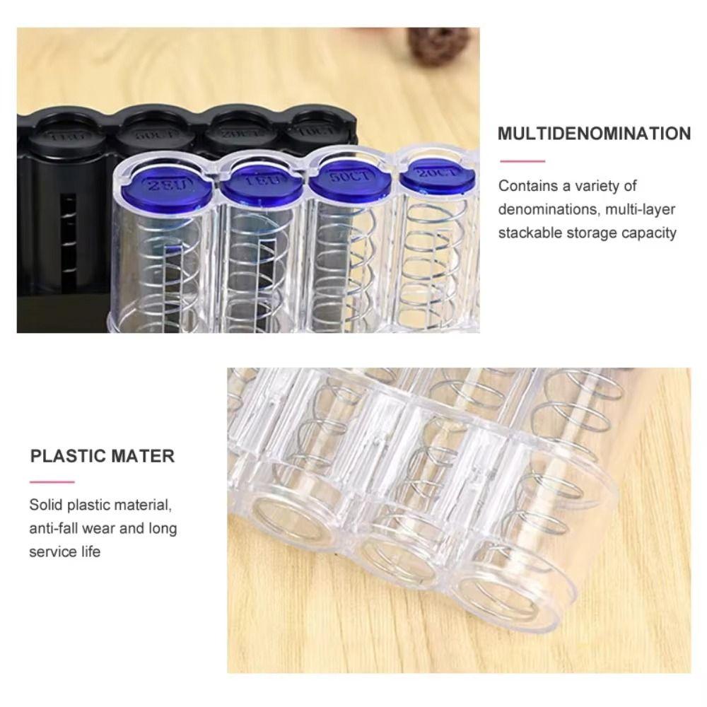 Transparent Coin Storage Box Plastic Money Boxes New Coin Purse