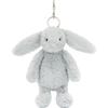 Jellycat Серия кроликов Бонни Застенчивый кролик Милая серебристая кукла Плюшевая подвеска Высота в сидячем положении 12,7 см Высота