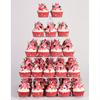 5-layer Acrylic Large Cupcake Stand, Square Cupcake Tower Tree, Clear Cake Stand, Wedding, Party, Birthday Dessert Pastry Display