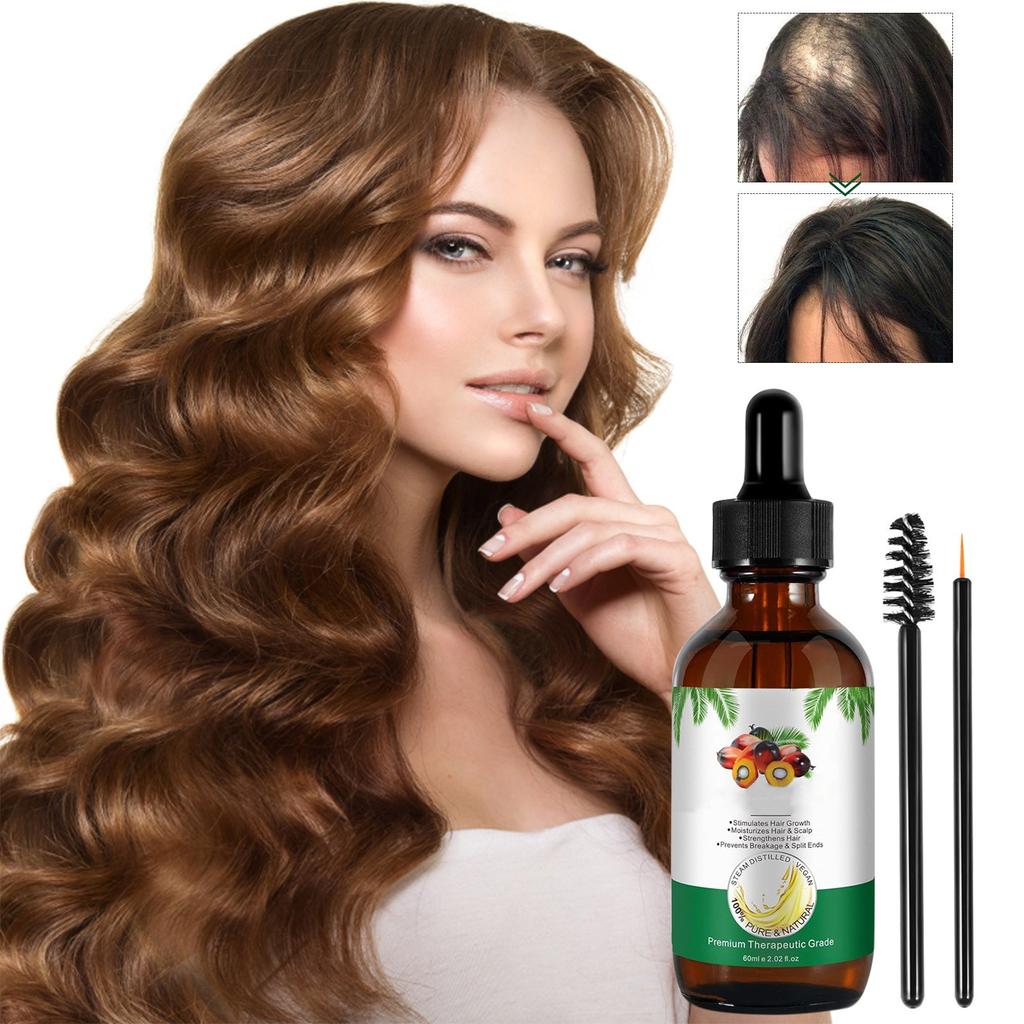 Масло для роста волос Органическое масло для бровей и ресниц Питающее кожу головы Улучшающее кровообращение Устраняющее зуд и сухость кожи головы 60 мл