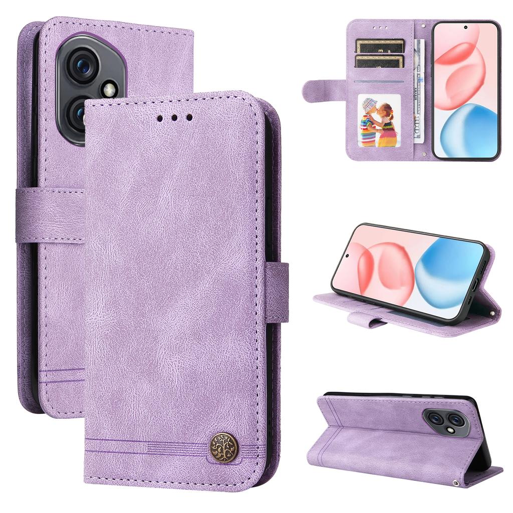 For Honor 400 Leather Wallet Cases Skin Touch Phone Cover Stand with Strap