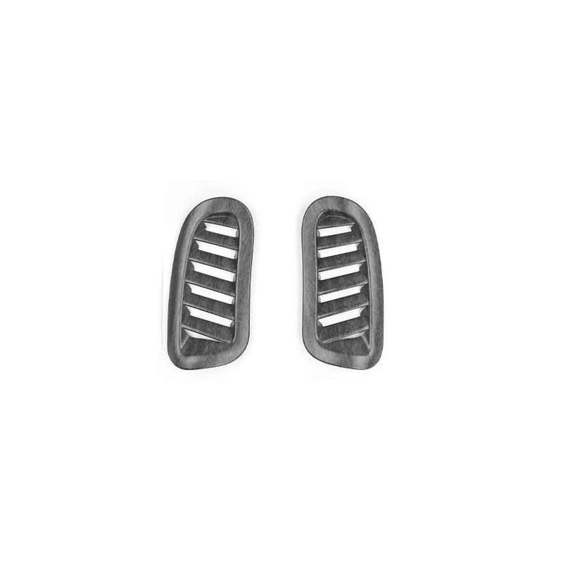 For Kia Soul -2025 Accessories 2PCS Carbon Fiber Pattern Red ABS Upper Air Vent Outlet Cover Trim Interior Parts