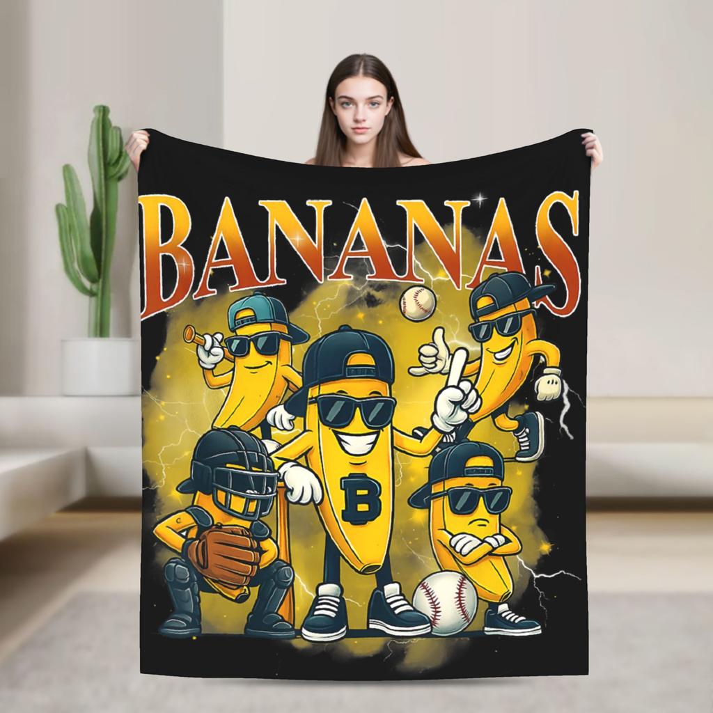 Banana Lovers Bootleg Bananas Womens Super Warm Blanket Children Plush Throw Blanket Flannel Bedspread Sofa Bed Cover